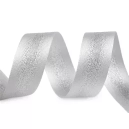   Szatén szalag lurexszel kétoldalas széles 25 mm atlasz szalag