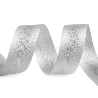   Szatén szalag lurexszel kétoldalas széles 25 mm atlasz szalag