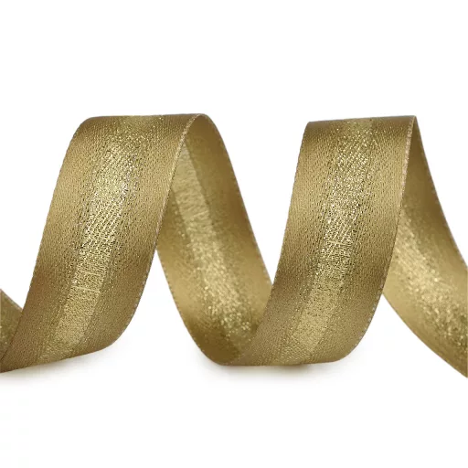 Szatén szalag lurexszel kétoldalas széles 25 mm atlasz szalag