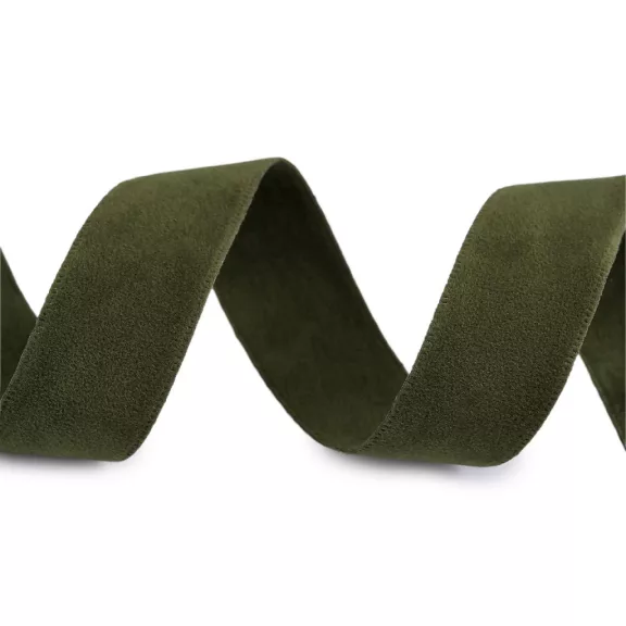 Bársony szalag kétoldalas 25 mm - 6 zöld khaki Bársony szalag kétoldalas 25 mm - 6 zöld khaki