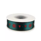 Karácsonyi szaténszalag csillogó minta 25 mm - zöld sötét piros (22,5 m-os csomagolás) Karácsonyi szaténszalag csillogó minta 25 mm - zöld sötét piros (22,5 m-os csomagolás)
