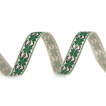   Karácsonyi ripsz szalag 10 mm grosgrain - 2 élénkzöld (22,5 m-os csomagolás)