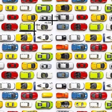 Small multicoloured cars cotton percale