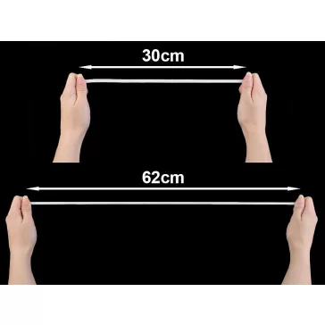   Gumipertli / fehérnemű gumi szélessége 5 mm - fehér (600 m-os csomagolás)