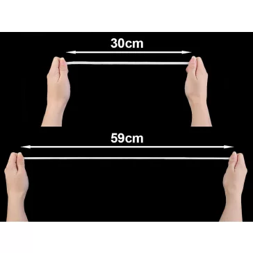   Gumipertli / fehérnemű gumi szélessége  7 mm - fehér (600 m-os csomagolás)