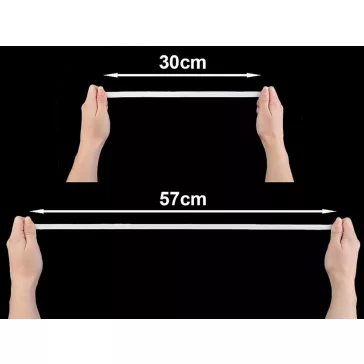   Fehérneműgumi szélessége 12 mm - fehér (600 m-os csomagolás)