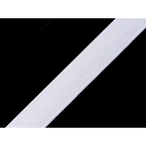 Fehérneműgumi szélessége 14 mm - fehér (400 m-os csomagolás) Fehérneműgumi szélessége 14 mm - fehér (400 m-os csomagolás)