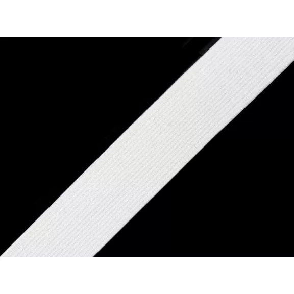 Fehétnemű gumi szélessége 18 mm - fehér (100 m-es csomagolás) Fehétnemű gumi szélessége 18 mm - fehér (100 m-es csomagolás)