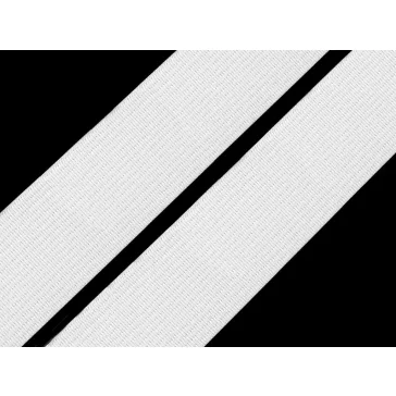   Lapos gumiszalag szélessége 20 mm szövött - 2 (100 %) fehér (50 m-os csomagolás)