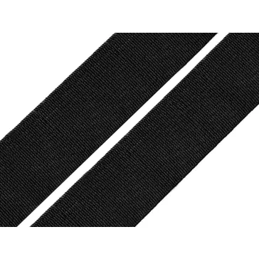   Lapos gumiszalag szélessége 20 mm szövött - 1 (100 %) fekete (50 m-os csomagolás)