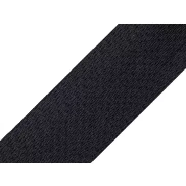   Sima gumi szalag szélesség 50 mm szövött fekete - 2 fekete (50 m-os csomagolás)