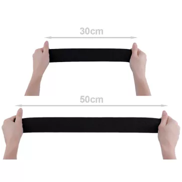   Sima gumi szalag szélesség 50 mm szövött fekete - 2 fekete (50 m-os csomagolás)