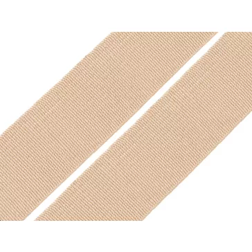   Lapos gumiszalag 20 mm-es szövött szines CSEH TERMÉK - 2947 bézs (50 m-os csomagolás)