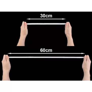  Gumipertli / fehérnemű gumi szélessége 11 mm - fehér (600 m-os csomagolás)