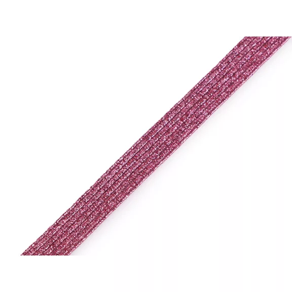 Gumi lurexel szélessége 9 mm - 4 (335) pink (15 m-es csomagolás) Gumi lurexel szélessége 9 mm - 4 (335) pink (15 m-es csomagolás)