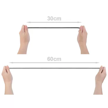  Fehérneműgumi / gumipertli 5mm - fekete (600 m-os csomagolás)
