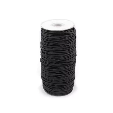   Gumizsinór  Ø2 mm MAGGIE - 580 fekete (300 m-os csomagolás)