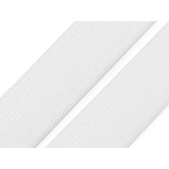 Lapos gumiszalag 25 mm-es szövött - fehér (75 m-os csomagolás) Lapos gumiszalag 25 mm-es szövött - fehér (75 m-os csomagolás)