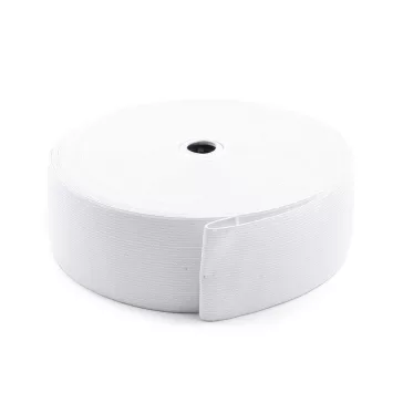   Gumiszalag 60 mm-es szövött - 1 fehér (50 m-os csomagolás)