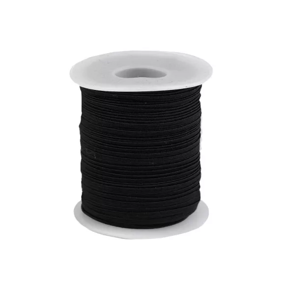 Gumipertli 3 mm lapos gumi - 5 fekete (200 m-os csomagolás) Gumipertli 3 mm lapos gumi - 5 fekete (200 m-os csomagolás)