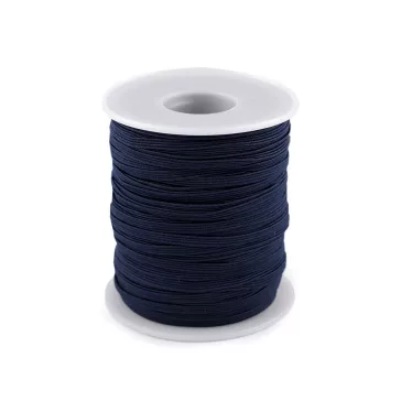   Gumipertli 3 mm lapos gumi - 6 blue dark (50 m-es csomagolás)