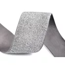 Gumi lurexszel szélessége 40 mm - 4 szürke ezüst Gumi lurexszel szélessége 40 mm - 4 szürke ezüst