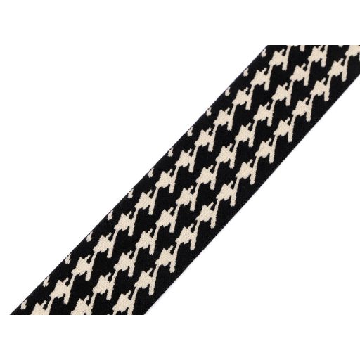 Puha gumi szalag széles 40 mm kakas lábnyom mintás