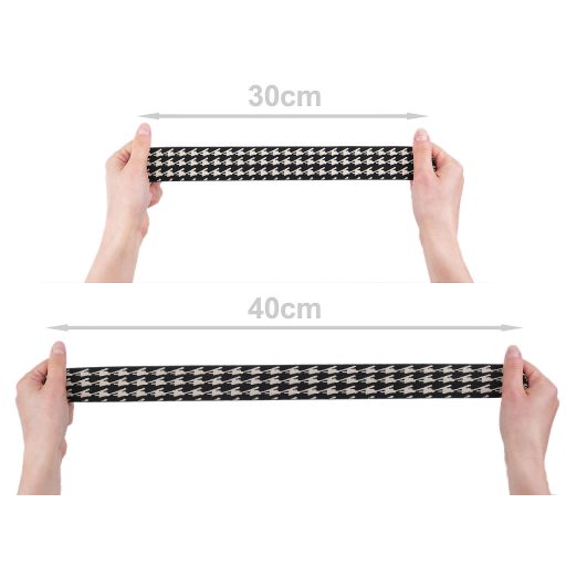 Puha gumi szalag széles 40 mm kakas lábnyom mintás