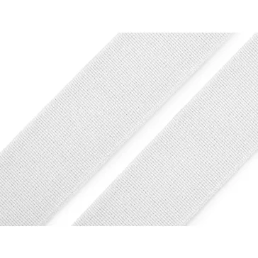   Sima gumi puha szövött szélessége 25 mm - 1 fehér (20 m-es csomagolás)