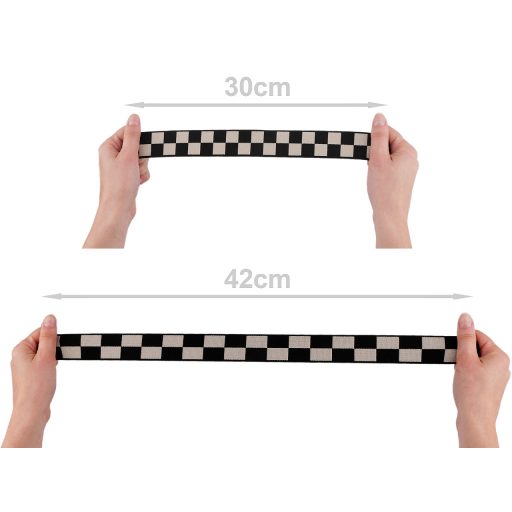 Kockamintás gumi szalag puha 35 mm