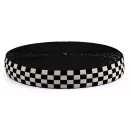 Kockamintás gumi szalag puha 30 mm - fekete kocka (40 m-os csomagolás) Kockamintás gumi szalag puha 30 mm - fekete kocka (40 m-os csomagolás)