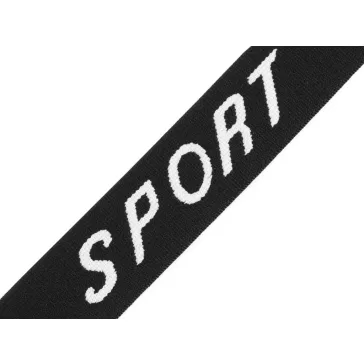   Puha ruhagumi szélesség 30 mm sport - fekete (60 m-os csomagolás)