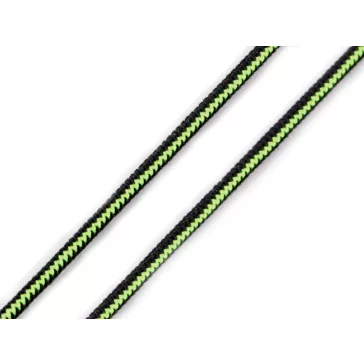   Gömbölyű gumi Ø2,5 mm cipzárra hasonlító - 1 neon zöld fekete (25 m-es csomagolás)