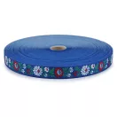 Népviseleti gumiszalag szélesség 25 mm - 2 kék 