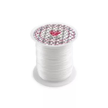   Lapos gumiszalag 1 mm széles gumizsinór - fehér (10 db-os csomagolás)