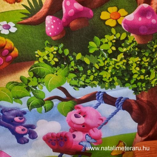 Prémium pamutvászon panelek mese macik