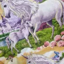 Premium cotton fabric panels magical unicorn