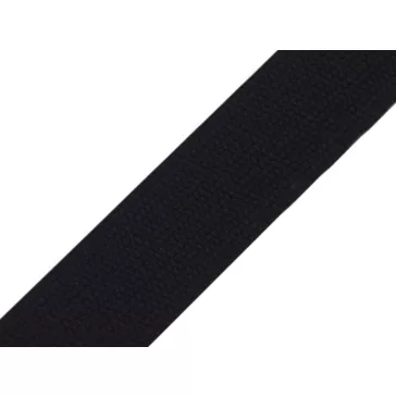 Pamut heveder 40 mm gurtni - fekete (50 m-os csomagolás)