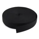 Pamut heveder 40 mm gurtni - fekete (50 m-os csomagolás)