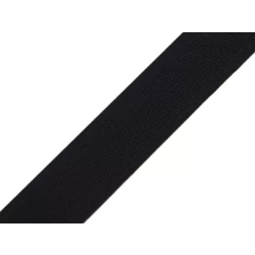   Pamut heveder 30 mm gurtni - 7001 fekete (25 m-es csomagolás)