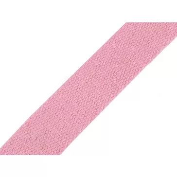   Pamut heveder szélessége 30 mm gurtni - 15 rózsás világos (5 m-es csomagolás)