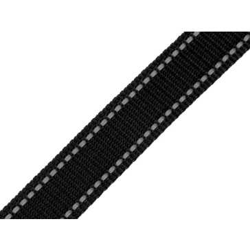   Heveder szélessége 25 mm fényvisszaverő steppeléssel - fekete 