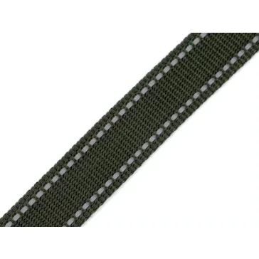   Heveder szélessége 25 mm fényvisszaverő steppeléssel - khakizöld 
