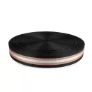 Sima kétoldalas hevederszalag lurexel szélessége 38 mm - 5 fekete réz színű 290577 Sima kétoldalas hevederszalag lurexel szélessége 38 mm - 5 fekete réz színű 290577