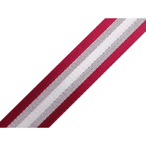 Sima kétoldalas hevederszalag lurexel szélessége 38 mm