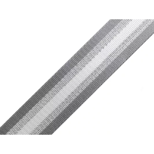 Sima kétoldalas hevederszalag lurexel szélessége 38 mm