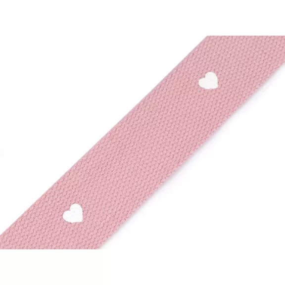 Szívszíj 38 mm széles - 2 púderrózsaszín fehér Szívszíj 38 mm széles - 2 púderrózsaszín fehér