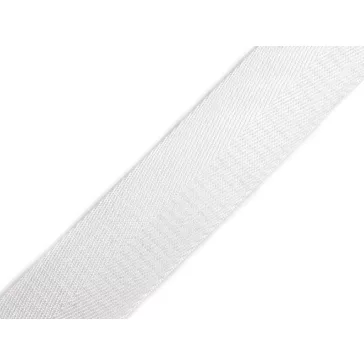 Sima kétoldalas heveder fényes 38 mm - 1 Off White 