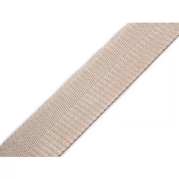 Sima kétoldalas heveder fényes 38 mm - 2 világos bézs 