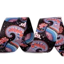 Sima kétoldalas heveder paisley szélessége 38 mm - 2 fekete Sima kétoldalas heveder paisley szélessége 38 mm - 2 fekete